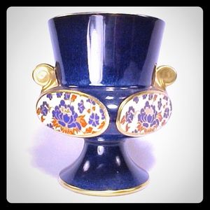 1930's CARLTON WARE COBALT BLUE ART DECO Vase